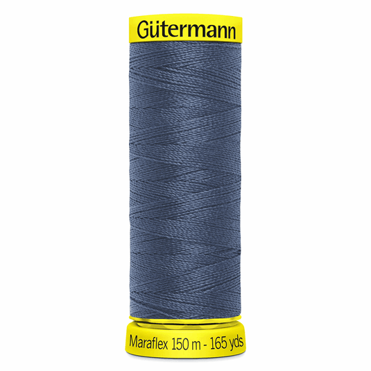 Gütermann Maraflex Stretch Thread 150m Blue Grey 