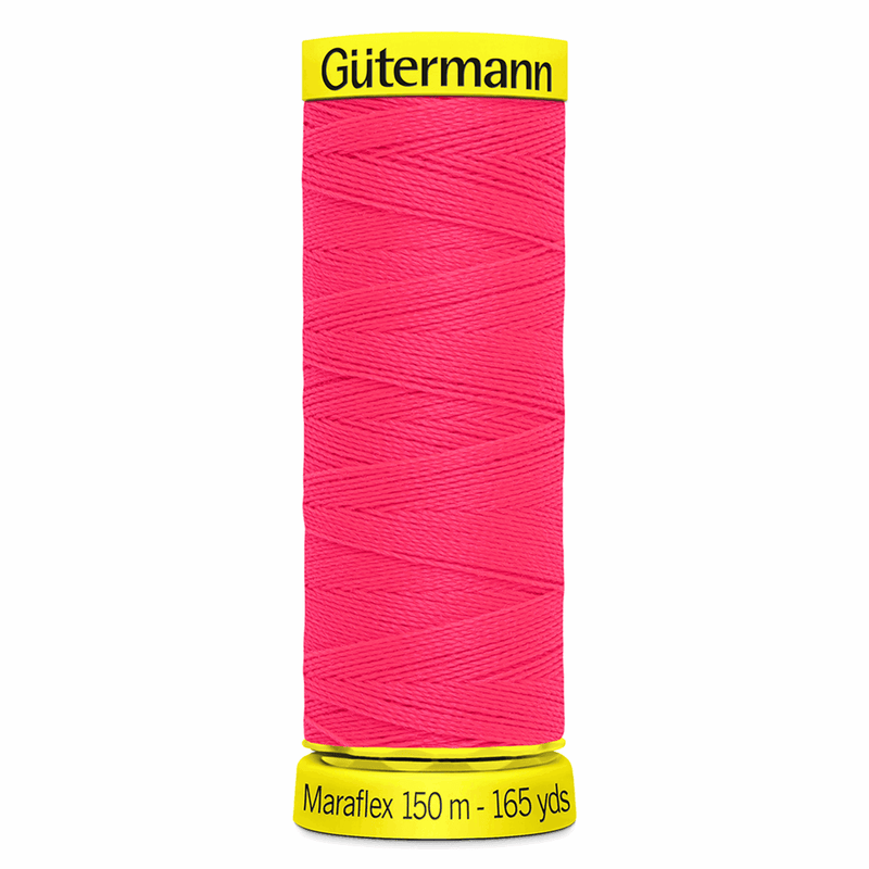 Load image into Gallery viewer, Gütermann Maraflex Stretch Thread 150m Neon Pink
