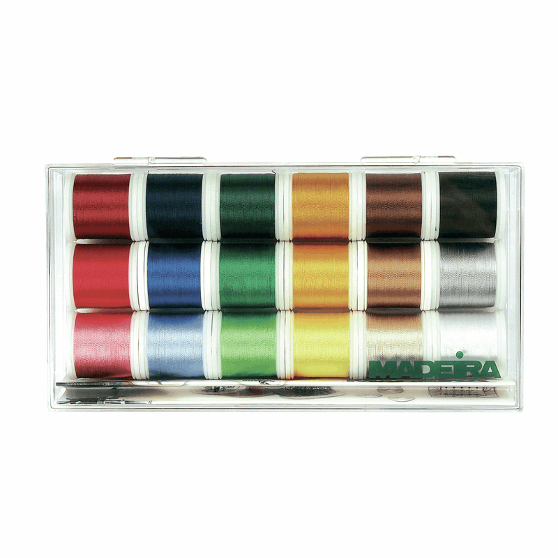 Load image into Gallery viewer, Madeira Rayon: 18 x 200m Spools - Variety Pack
