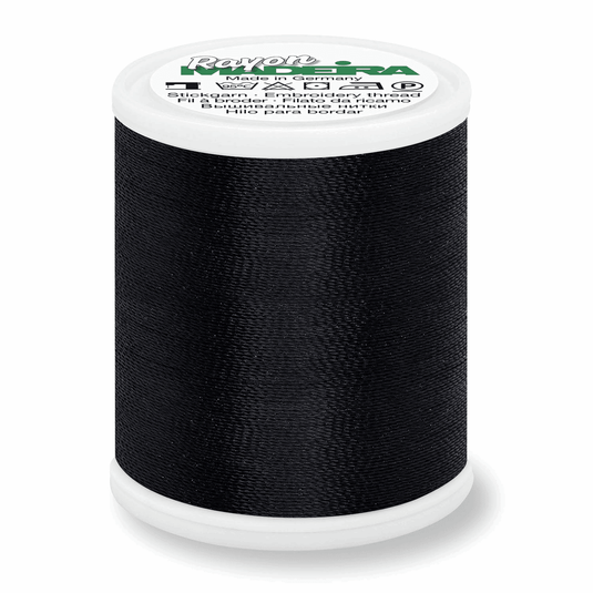 Madeira Rayon Embroidery Thread 1000m Col.1000 Black 