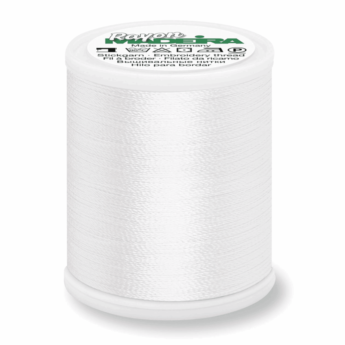 Madeira Rayon Embroidery Thread 1000m Col.1001 White 