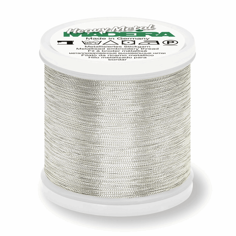 Load image into Gallery viewer, Madeira Heavy Metal 6030 Silver 200m - Embroidery Thread
