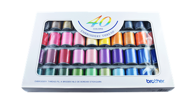 Brother Embroidery Thread set - 40 colours - 300m