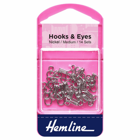 Hooks and Eyes: Nickel: Size 2