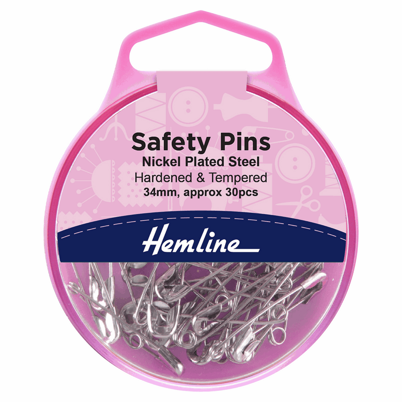 Load image into Gallery viewer, Safety Pins: 34mm: Nickel: 30 Pieces
