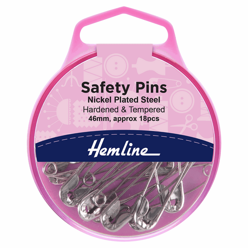 Load image into Gallery viewer, Safety Pins: 46mm: Nickel: 18 Pieces

