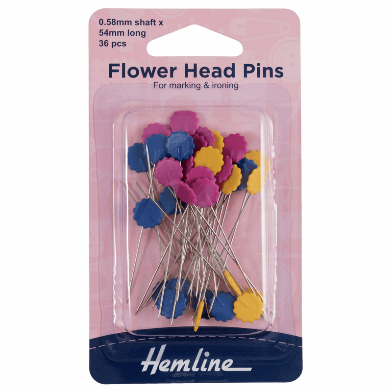 Load image into Gallery viewer, Pins: Flower/Flat Head: 54mm: Nickel
