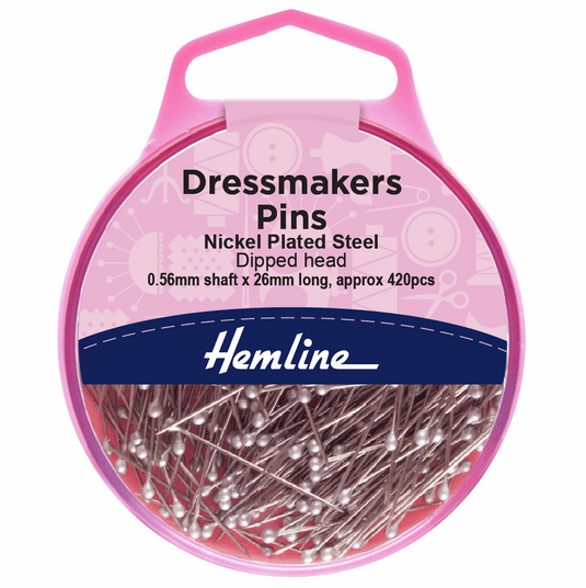 Dressmakers Pins: Dipped Head 26mm long 