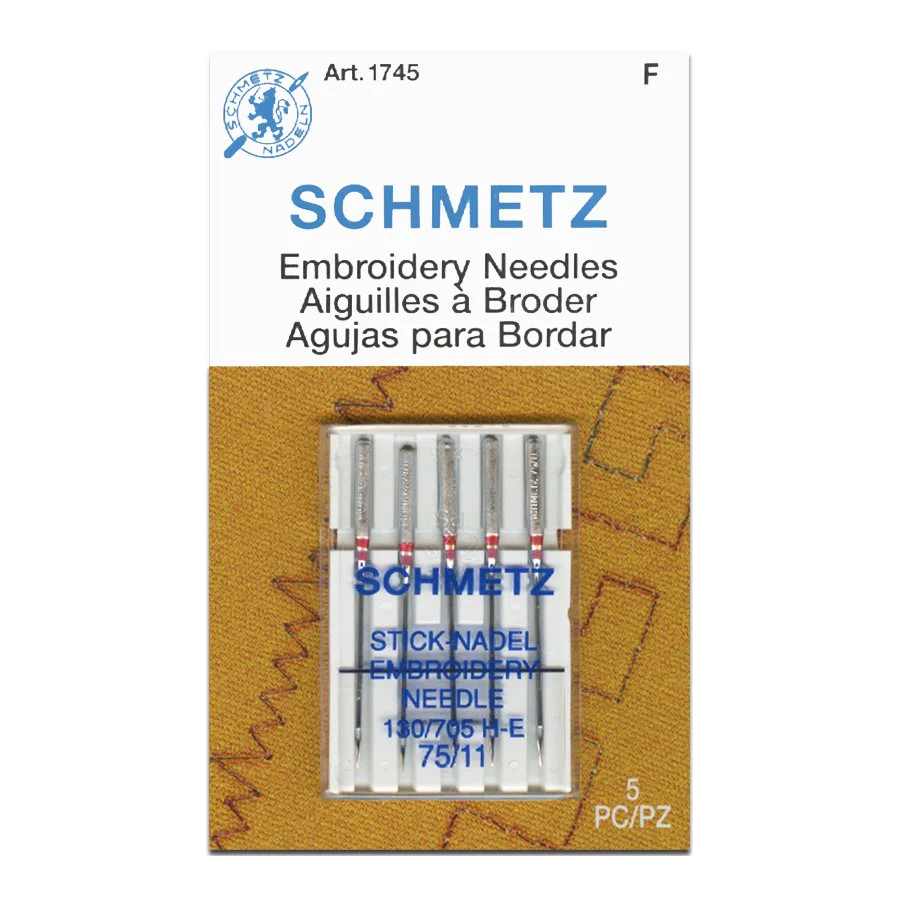 Schmetz Embroidery Domestic Embroidery Machine Needles – Sewing Machines UK