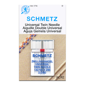 Schmetz Universal Twin Needle Domestic Sewing Machine Needles
